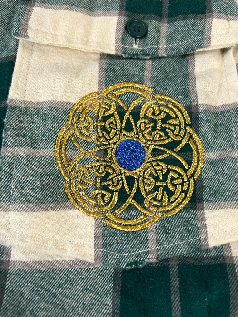 Disney Pixar’s Princess Merida from Brave Green &Cream Plaid Button-Down Shirt